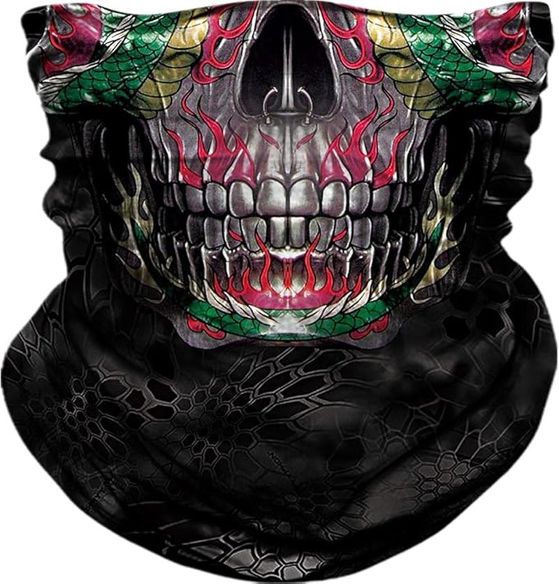 WYSUMMER Scarves Bandanas Skull Face Tube Headband, Gaiter Head Wrap Balaclava Magic Scarf Motorcycle Multi Function Headwear - Image 1
